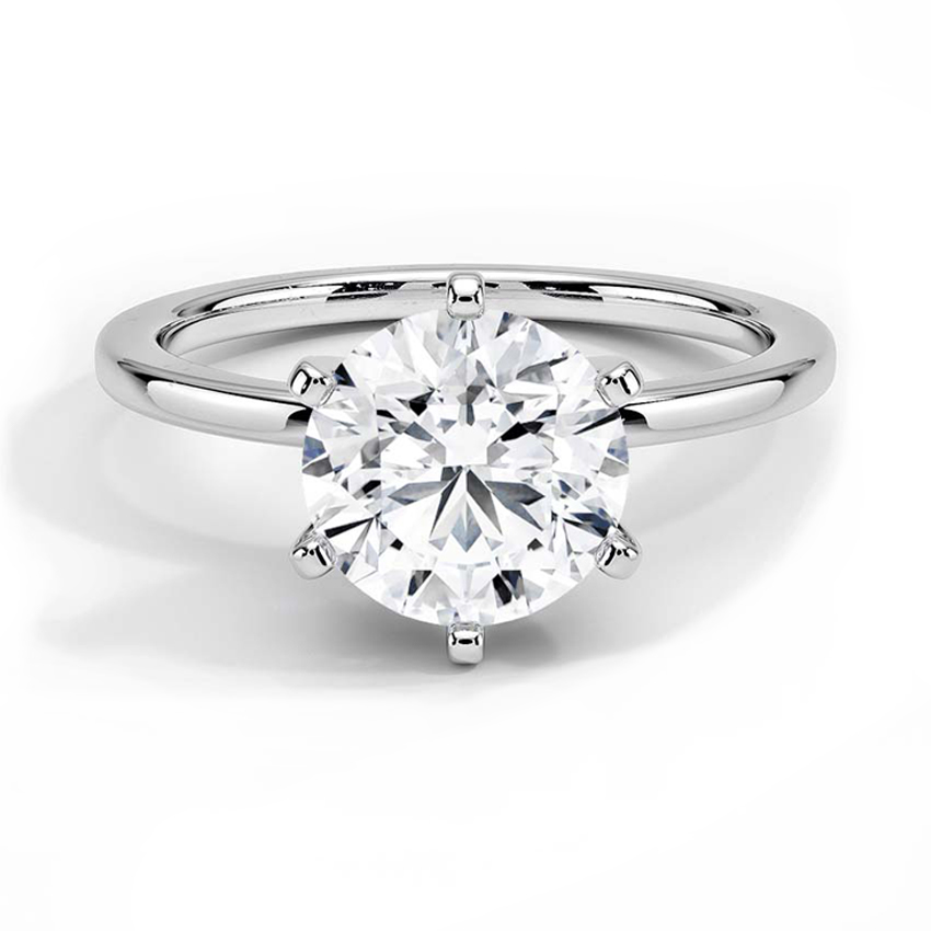 Six Prong Solitaire Engagement Rings